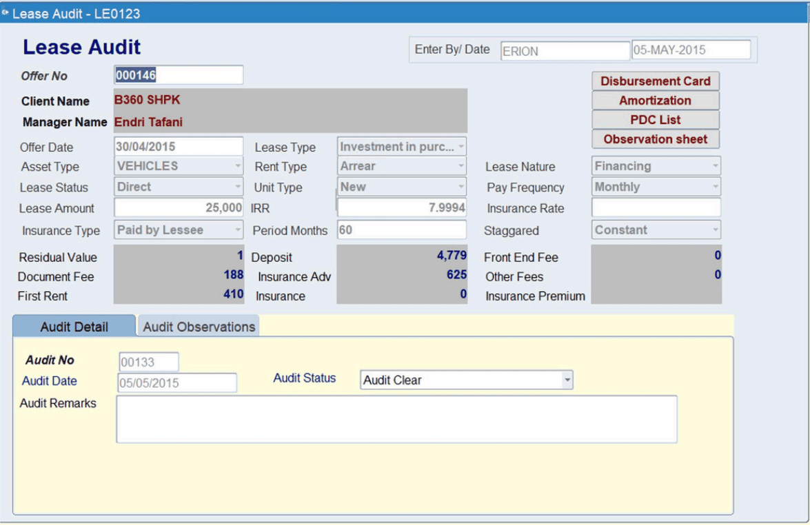 Internal Lease Audit